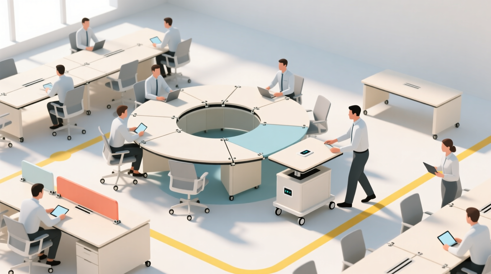 小户型多功能带轮办公桌应用场景